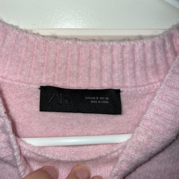 Zara Pale Pink Crewneck Sweater - Picture 4 of 4